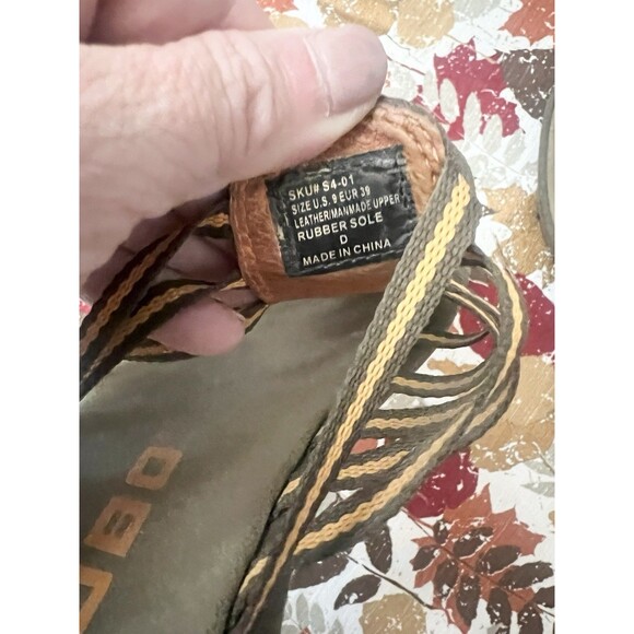 Tsubo Brown Slip On Flip Flop Sandals Size 9 Toe Thong Slip on Comfort Leather - Picture 8 of 8